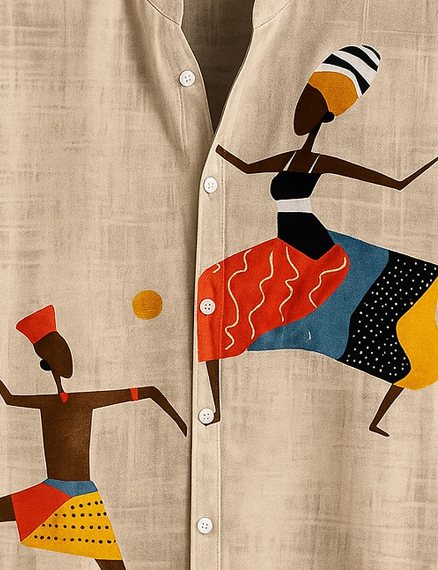 Artistic Tribal Print Shirt – Men’s Short Sleeve Button-Up (XS–6XL)